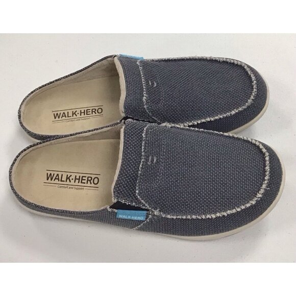 Grey Walk Hero Womens 11 Slippers with Arch Support Indoor Outdoor Shoes Slip-On - Picture 3 of 6